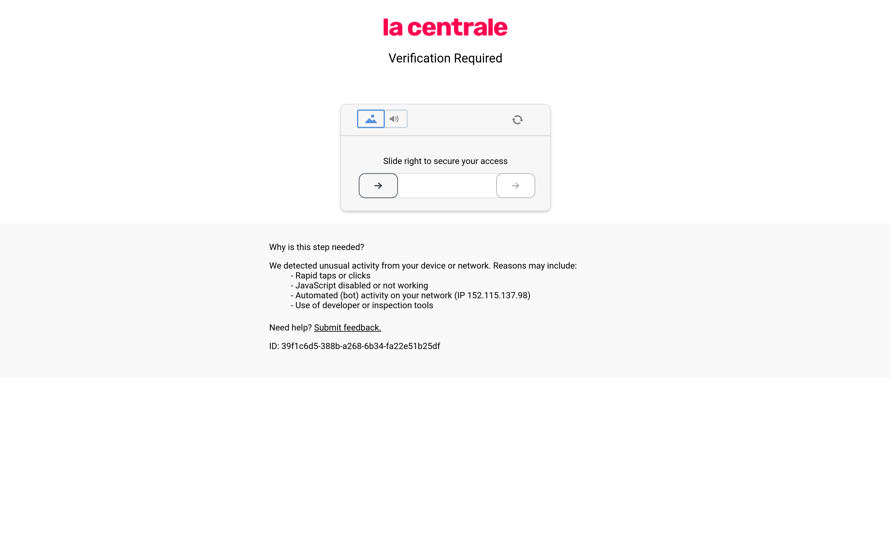 Screenshot of lacentrale.fr