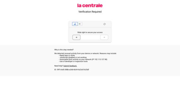 Screenshot of lacentrale.fr
