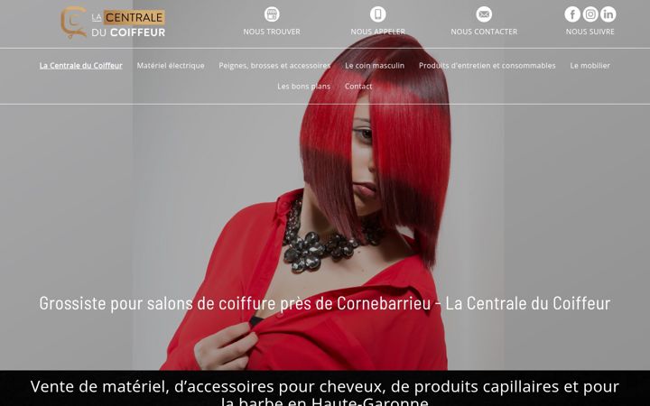 Screenshot of lacentraleducoiffeur.fr