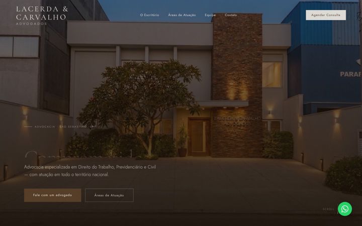 Screenshot of lacerdaecarvalho.com.br