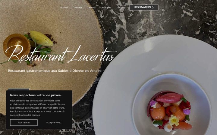 Screenshot of lacertus-restaurant.fr