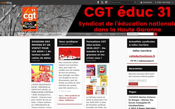 Screenshot of lacgteducation31.fr