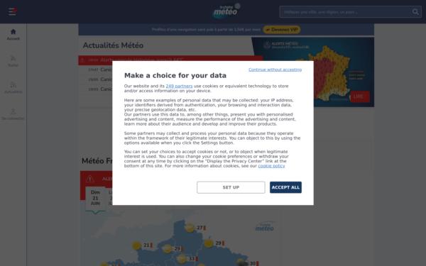 Screenshot of lachainemeteo.com