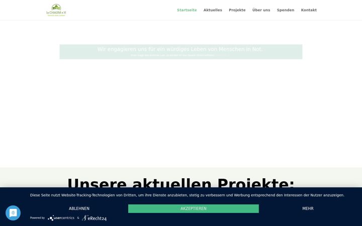Screenshot of lachajim.org