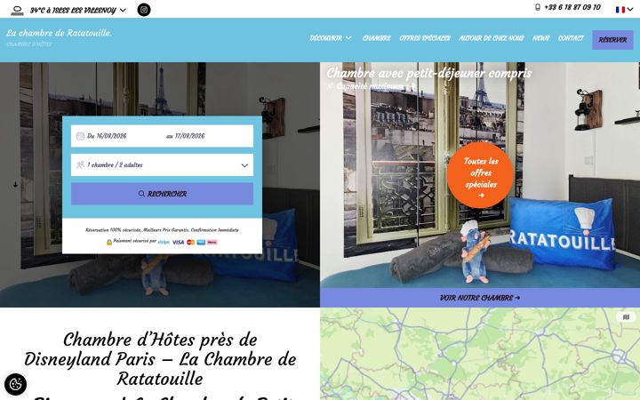 Screenshot of lachambrederatatouille.com