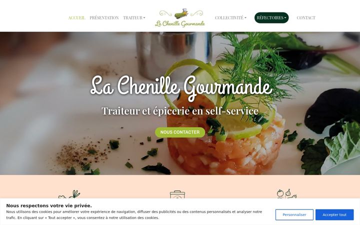 Screenshot of lachenillegourmande.ch