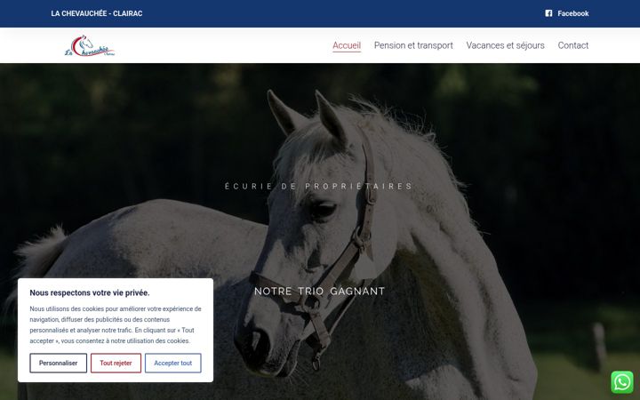 Screenshot of lachevauchee47.com