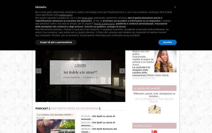 Screenshot of lachiacchierona.altervista.org