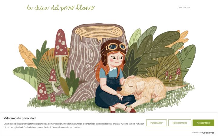 Screenshot of lachicadelperroblanco.es