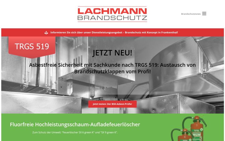 Screenshot of lachmann-brandschutz.de