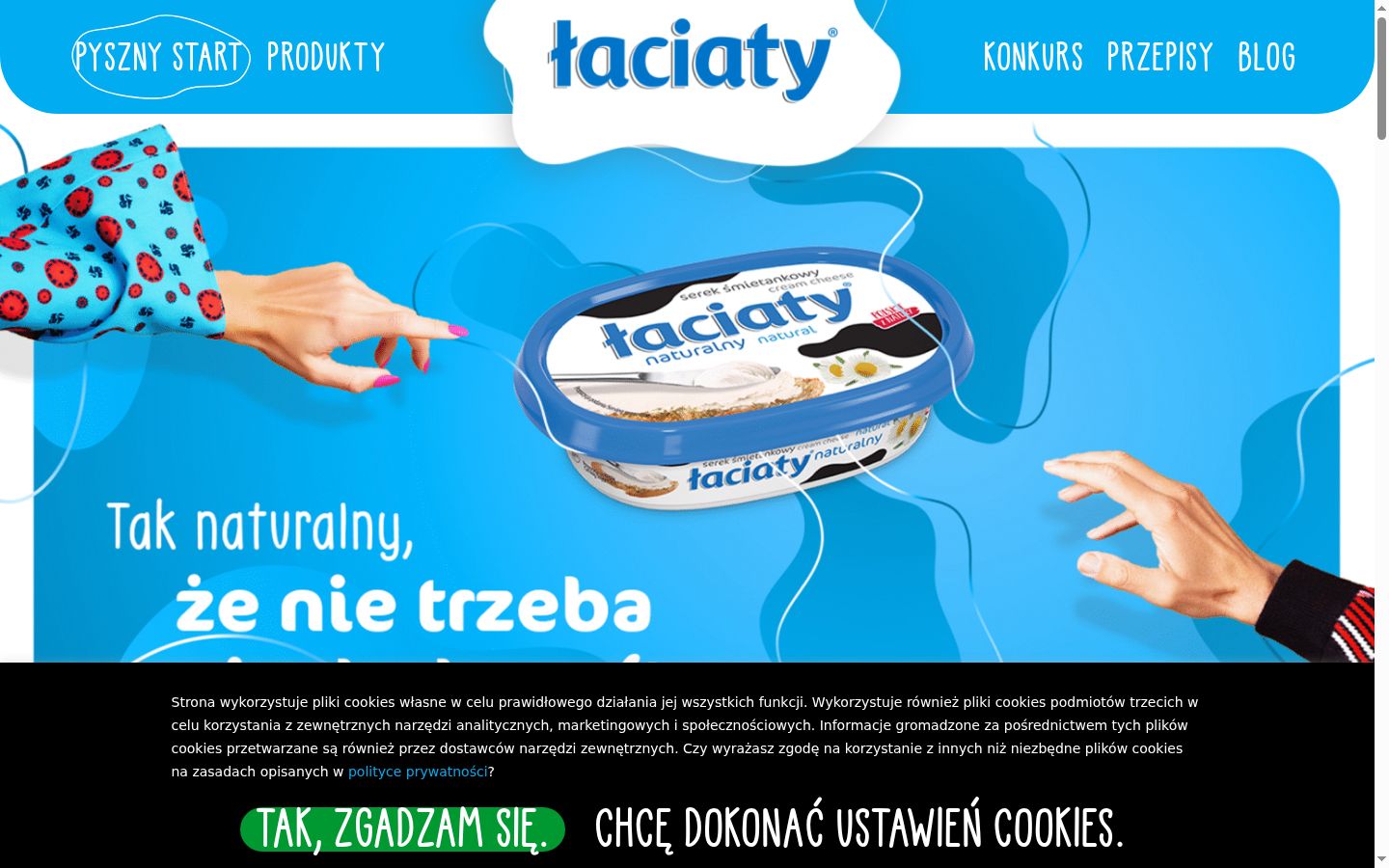 Posnetek zaslona pasice za privolitev, prikazane pred kakršno koli interakcijo