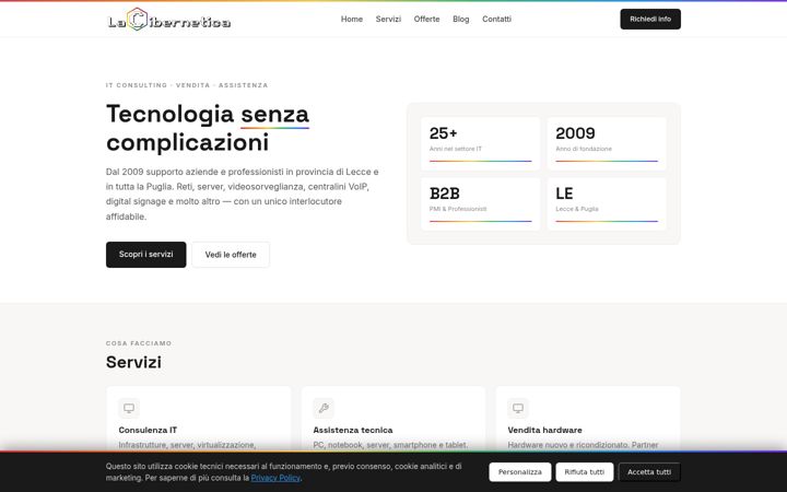Screenshot of lacibernetica.it