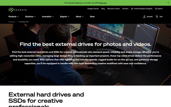 Screenshot of lacie.com