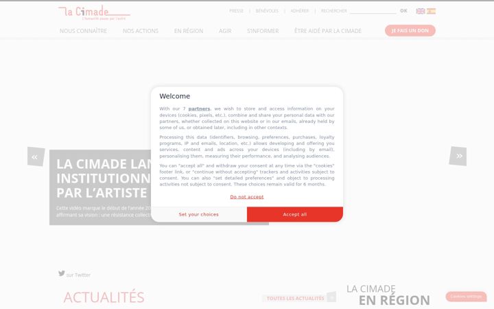 Screenshot of lacimade.org