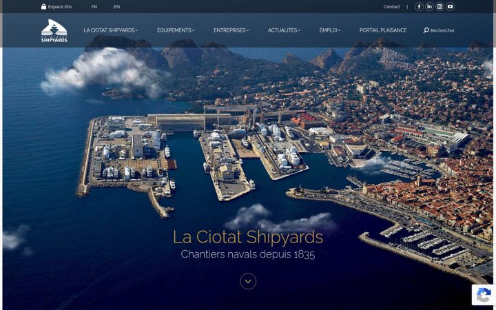 Screenshot of laciotat-shipyards.com