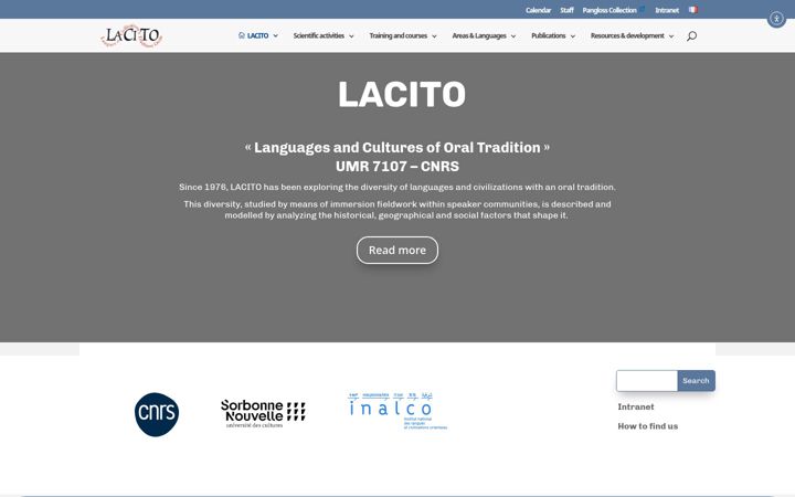 Screenshot of lacito.cnrs.fr