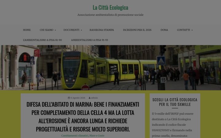 Screenshot of lacittaecologica.it