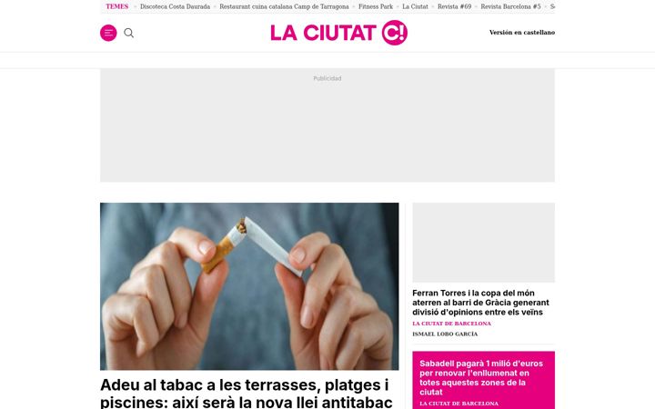 Screenshot of laciutat.cat