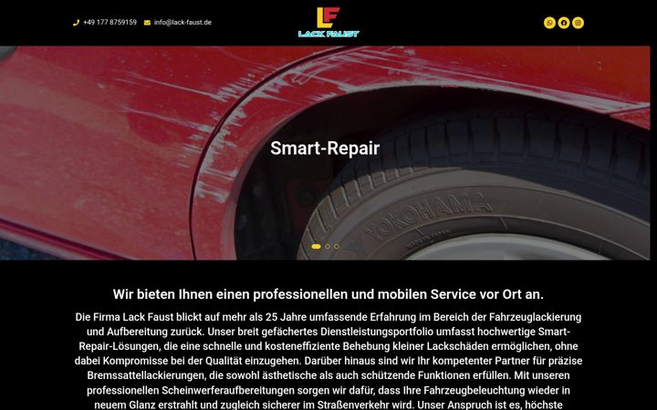 Screenshot of lack-faust.de