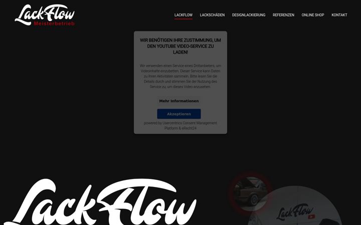 Screenshot of lack-flow.de