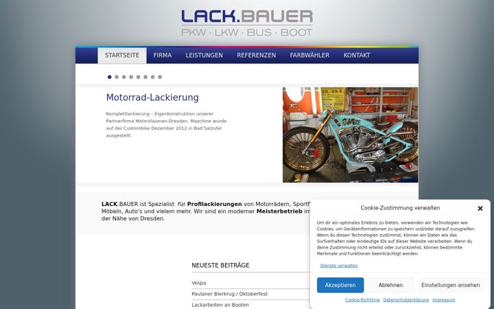 Screenshot of lackbauer.de