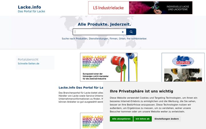 Screenshot of lacke.info