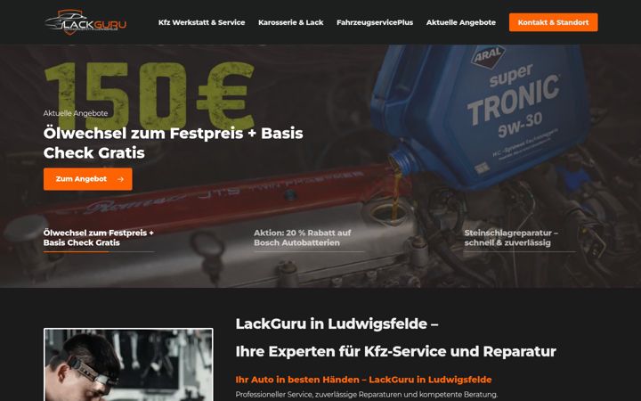 Screenshot of lackguru.de