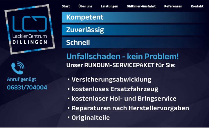 Screenshot of lackier-centrum-dillingen.de