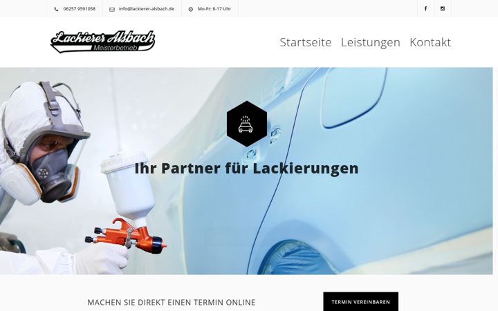 Screenshot of lackierer-alsbach.de