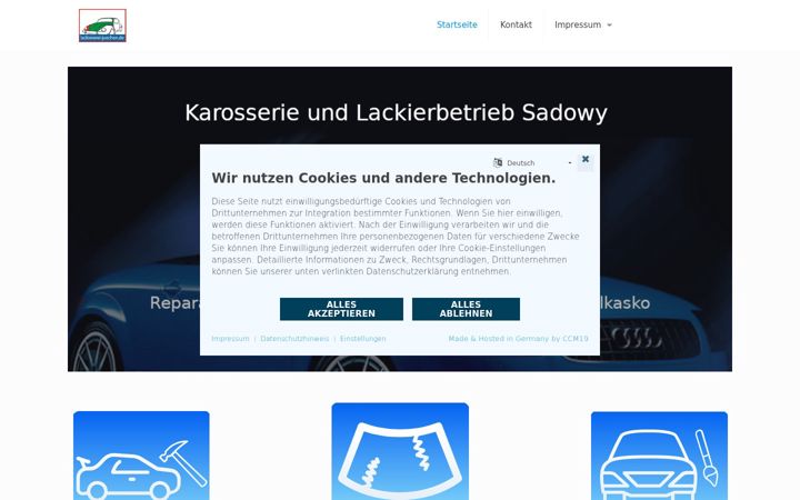 Screenshot of lackiererei-juechen.de