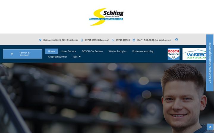 Screenshot of lackiererei-schling.de