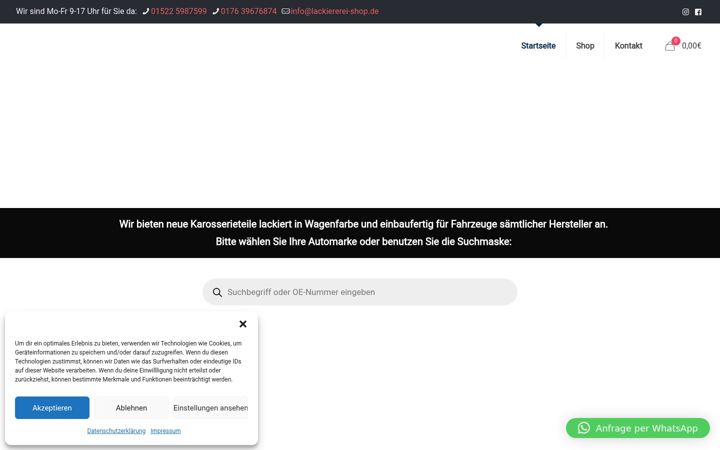 Screenshot of lackiererei-shop.de
