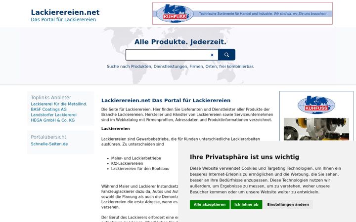 Screenshot of lackierereien.net