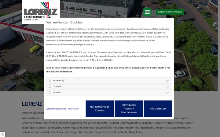 Screenshot of lackierungenlorenz.de