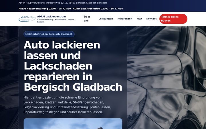 Screenshot of lackierzentrum-gl.de