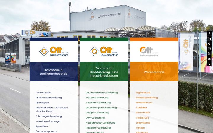 Screenshot of lackierzentrum-ott.de