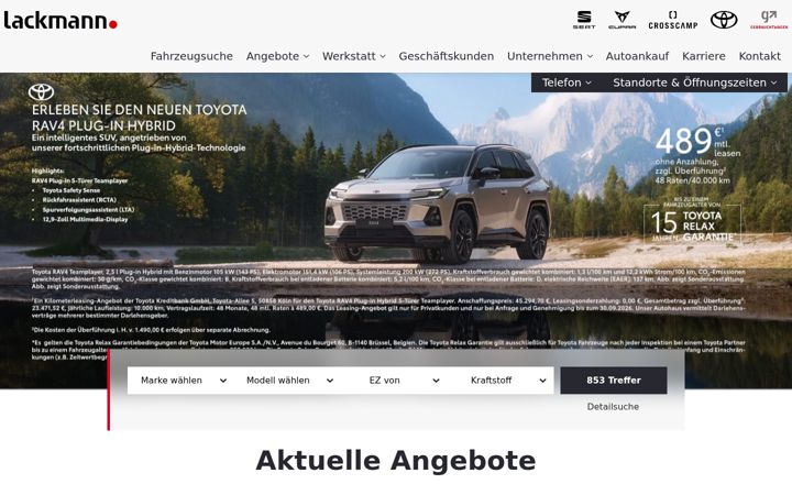 Screenshot of lackmanngruppe.de