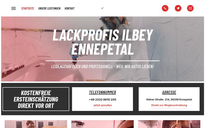 Screenshot of lackprofis-ilbey.de