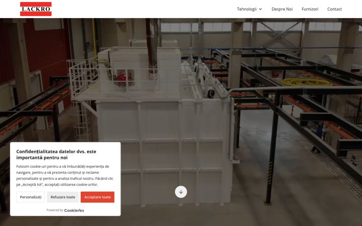 Screenshot of lackro.ro