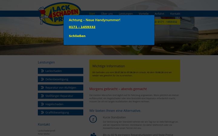 Screenshot of lackschadenprofi.de