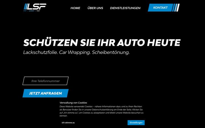 Screenshot of lackschutzfolie.eu