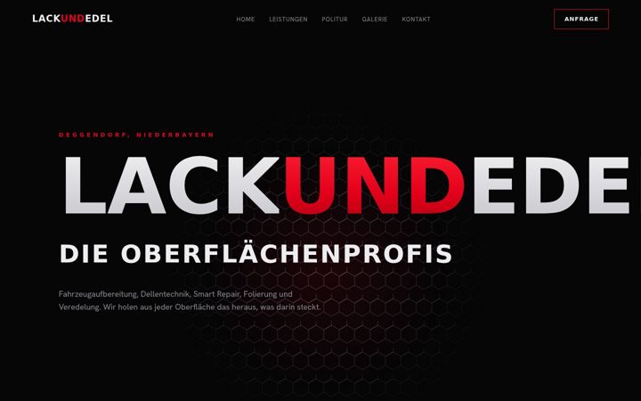 Screenshot of lackundedel.de