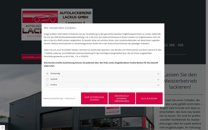 Screenshot of lackus-lack.de