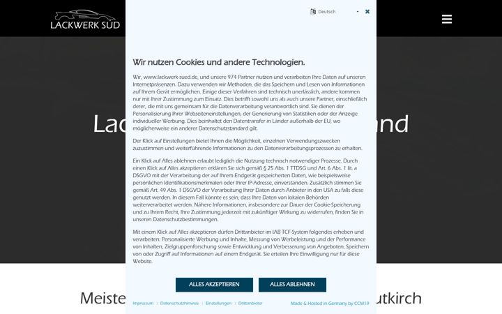 Screenshot of lackwerk-sued.de