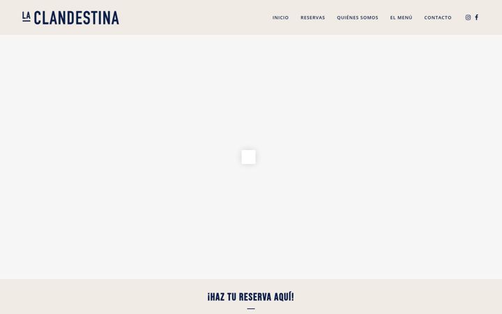Screenshot of laclandestinarestaurante.com
