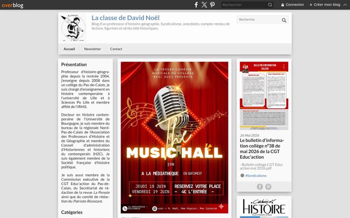 Screenshot of laclassededavidnoel.fr