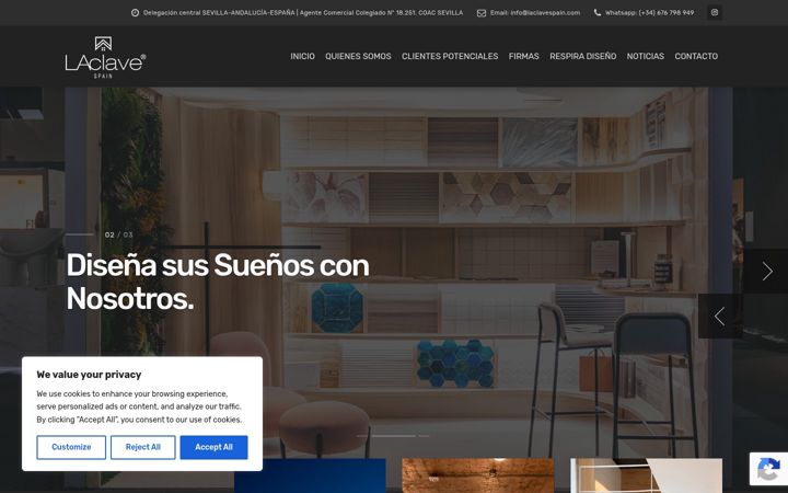 Screenshot of laclavespain.com