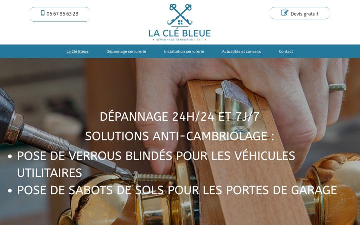 Screenshot of laclebleue.fr