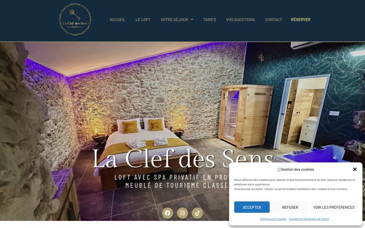 Screenshot of laclefdessens.fr