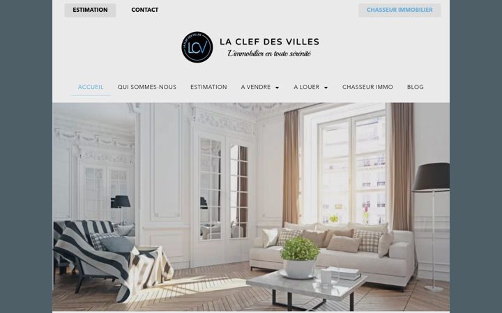 Screenshot of laclefdesvilles.fr